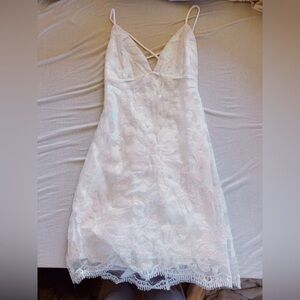 White Lucy in the Sky Hoco Dress